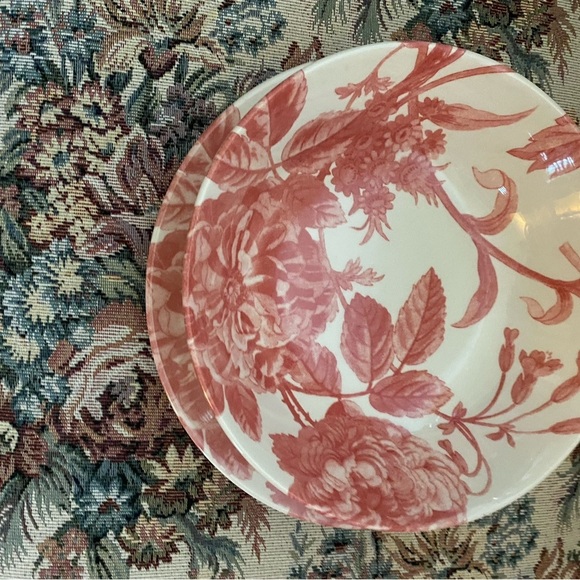 Royal Stafford Transferware Salad Bowl & Plate Set in Spring Floral Botanical - Picture 11 of 15